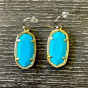 Kendra Scott Dani gold earrings in turquoise